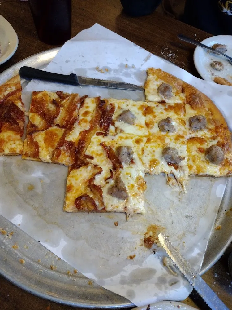 Half Bacon Half Sausage Pizza